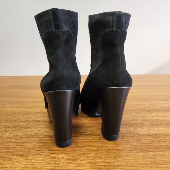 Rebecca Minkoff Dessey Platform Chelsea Boot Black Suede - Picture 4 of 12